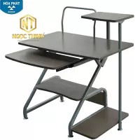 Bàn máy tính khung thép sơn tĩnh điện kết hợp gỗ BMT02